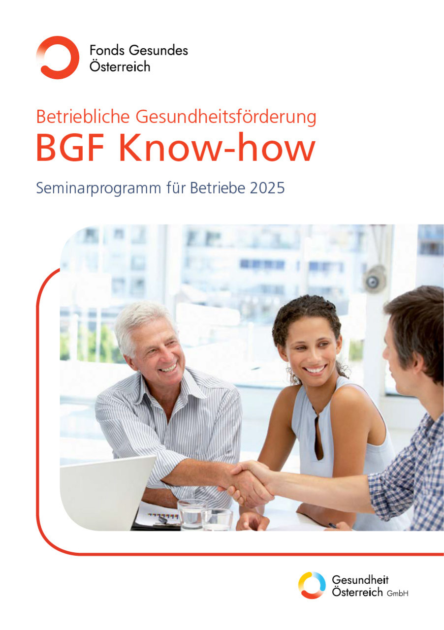 BGF Know-how - Seminarprogramm für Betriebe 2025 | Fonds Gesundes Österreich